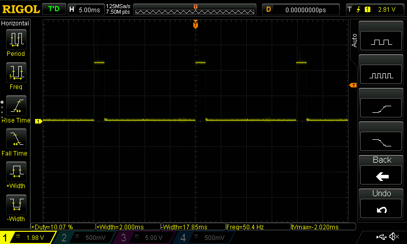 2 mS pulse width